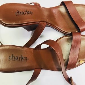 Charles by Charles David brown leather wedges